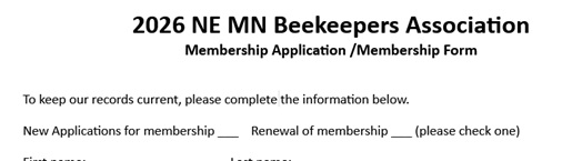 2026 Membership Fee - New Member